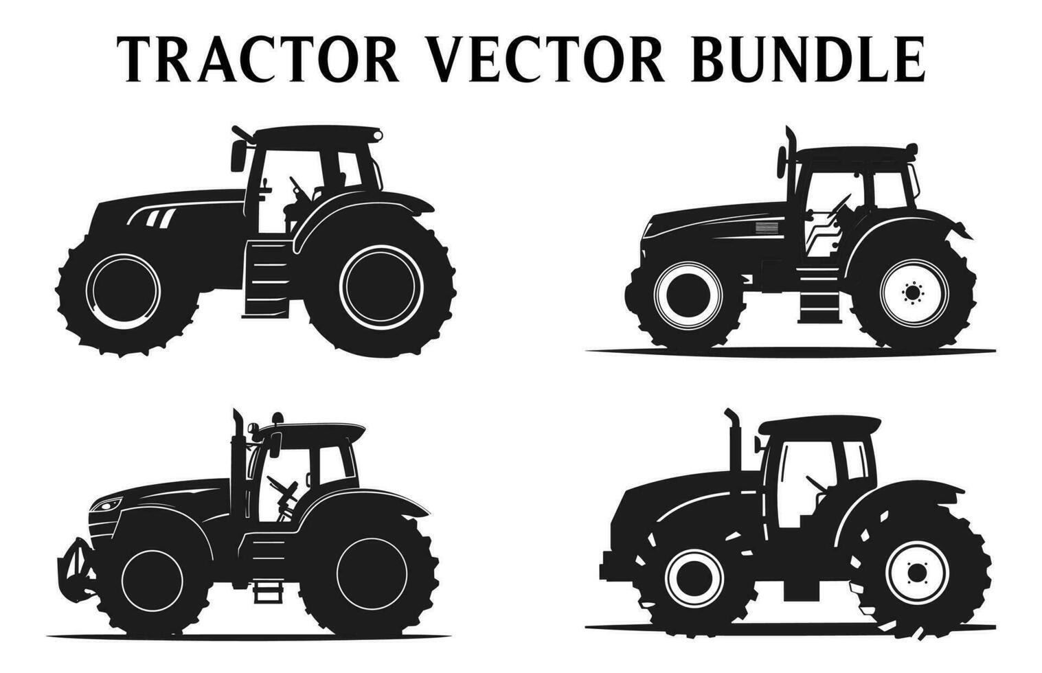 tractor siluetas clipart, silueta de tractor ilustración vector haz