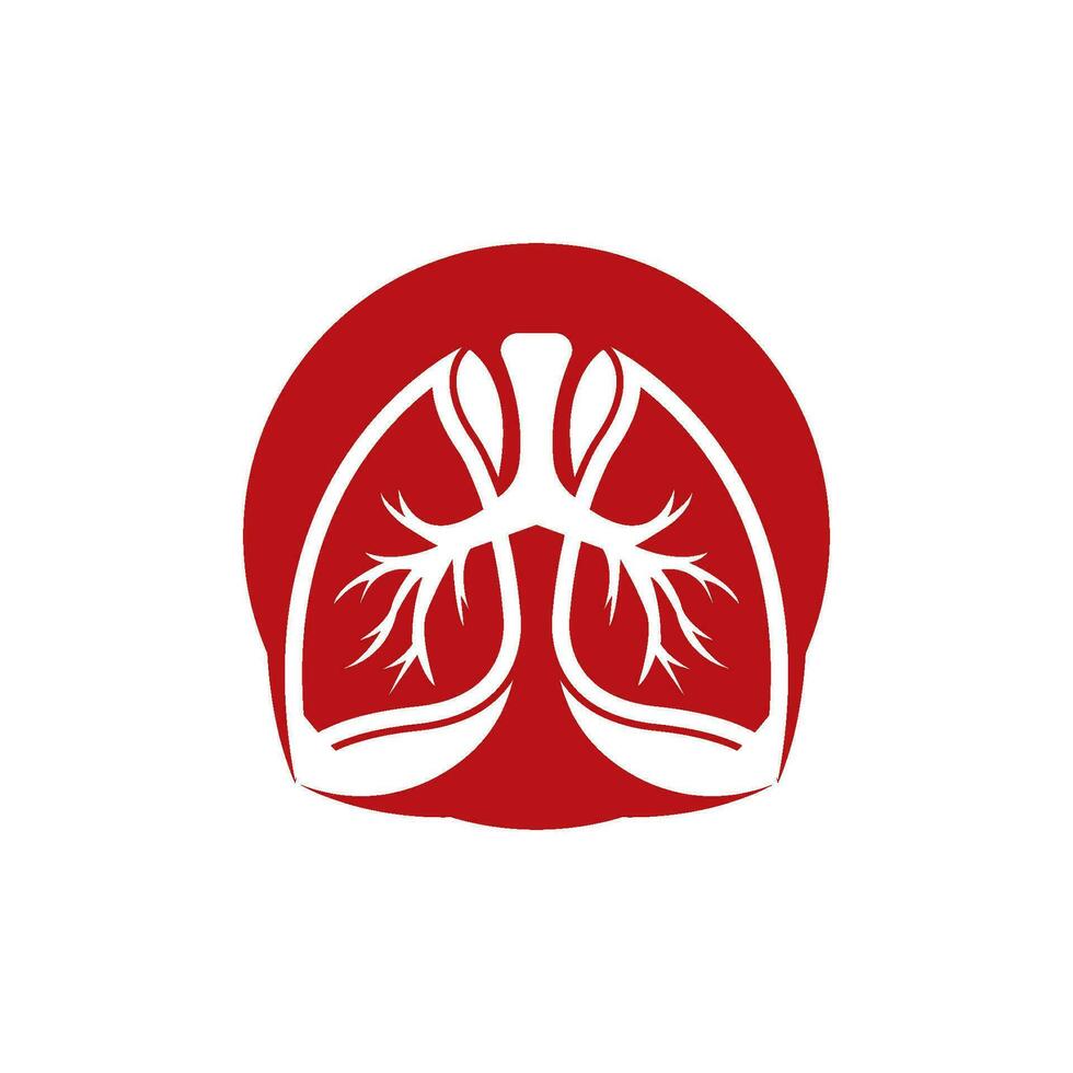 Lungs logo icon symbol vector template illustration design.