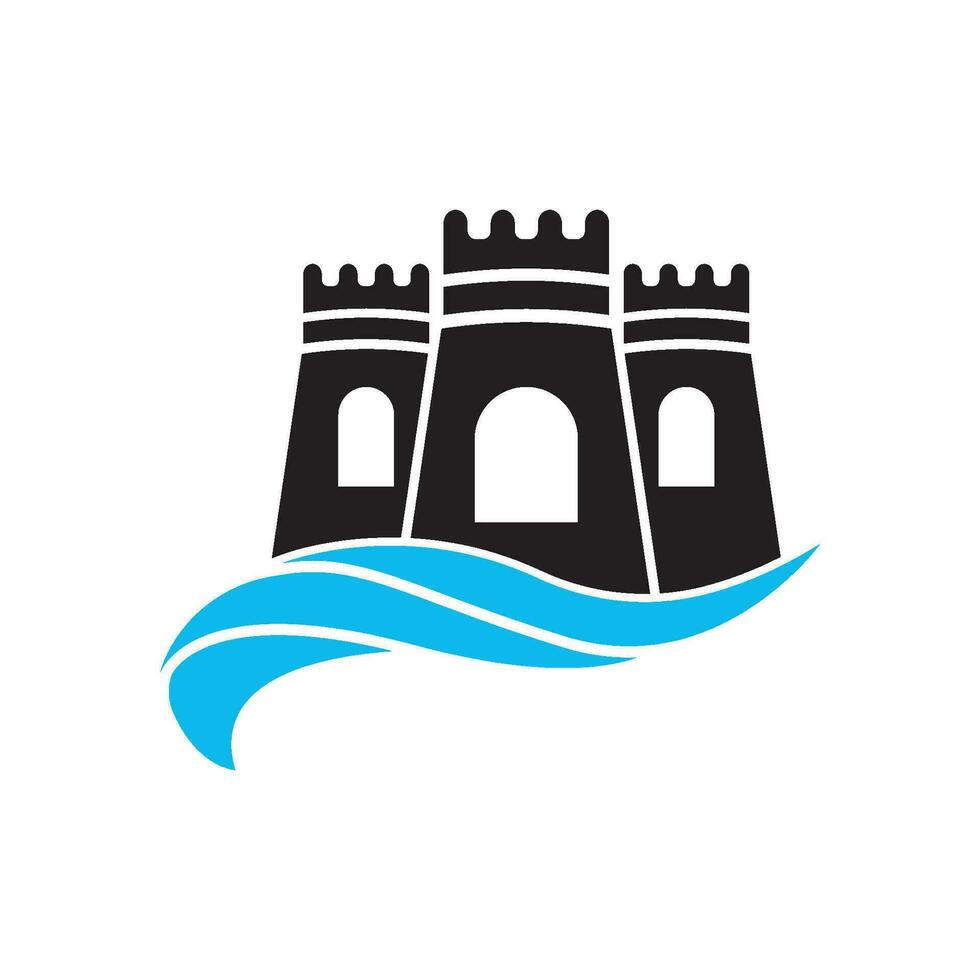 Castle Logo vector icon illustration design