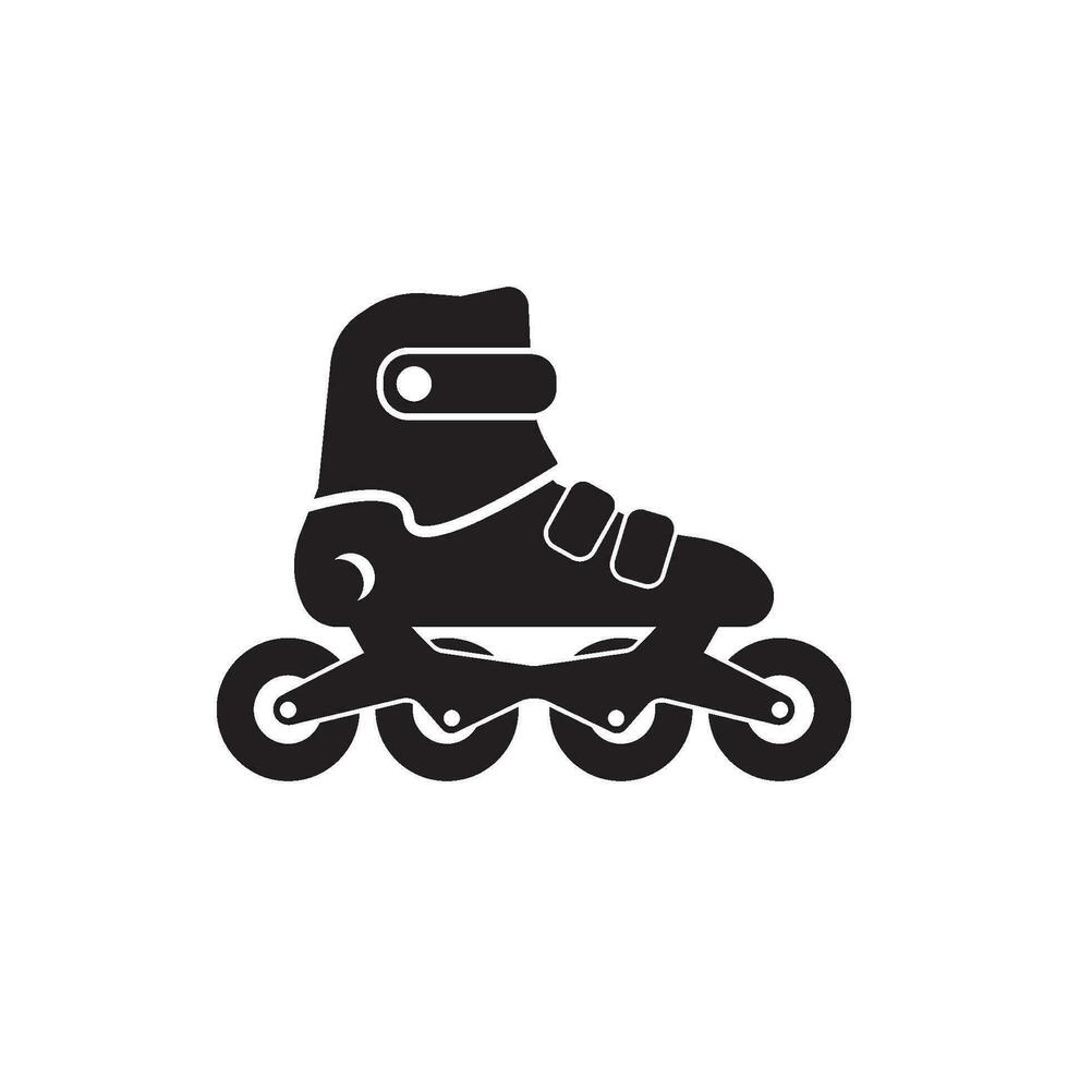 rodillo patines logo icono vector modelo ilustración diseño.