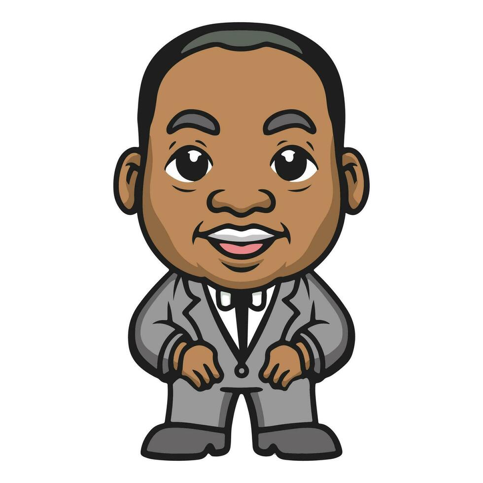 Martin Luther King cartoon character. vector