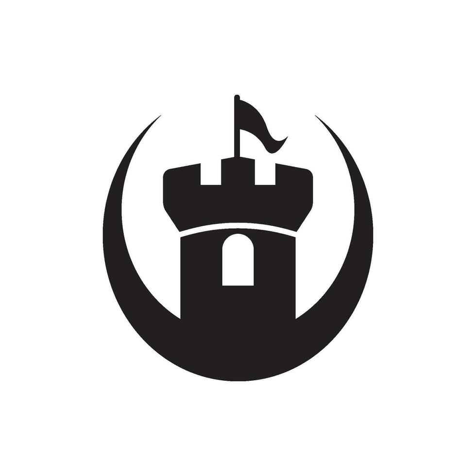 Castle Logo vector icon illustration design
