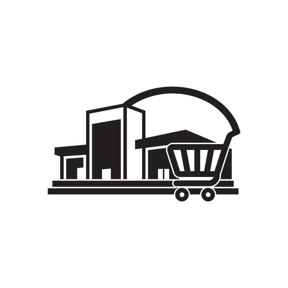 shopping mall icon vector design illustration
