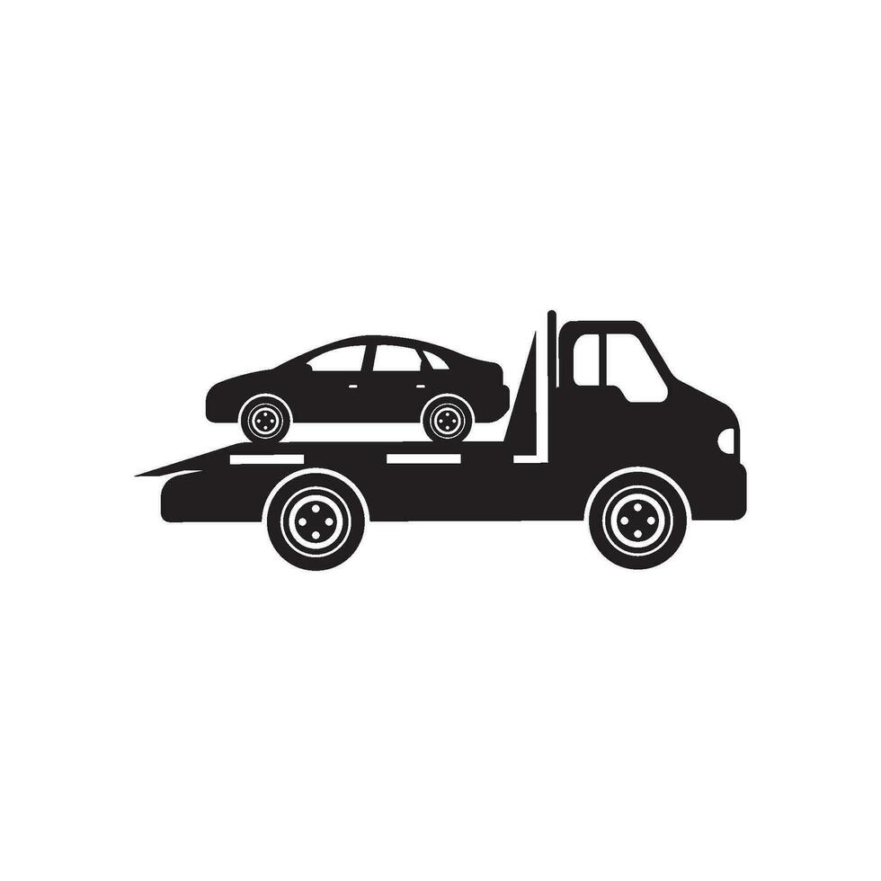 Tow car icon logo vector illustration design template