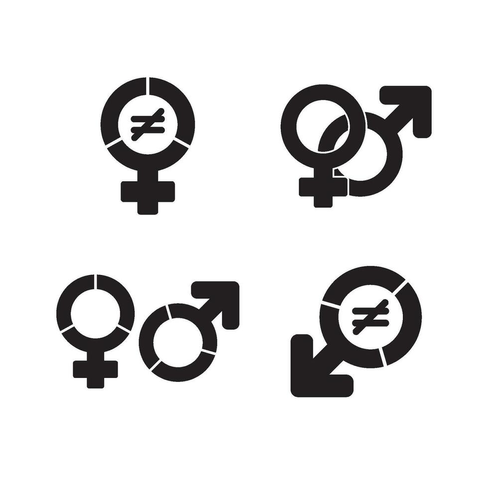 Gender logo icon symbol vector design template illustration.