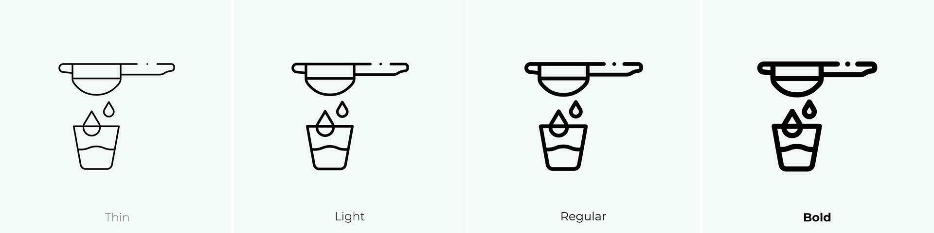 sieve icon. Thin, Light, Regular And Bold style design isolated on white background vector
