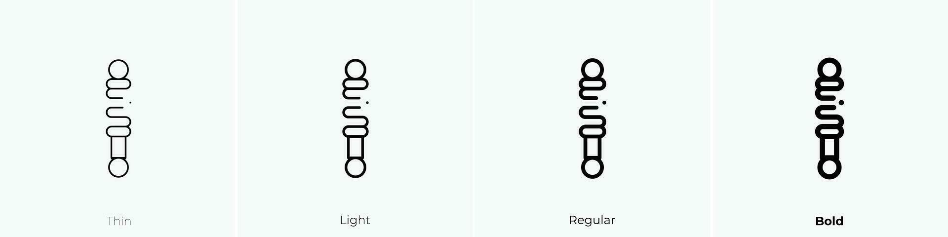 shock absorber icon. Thin, Light, Regular And Bold style design isolated on white background vector