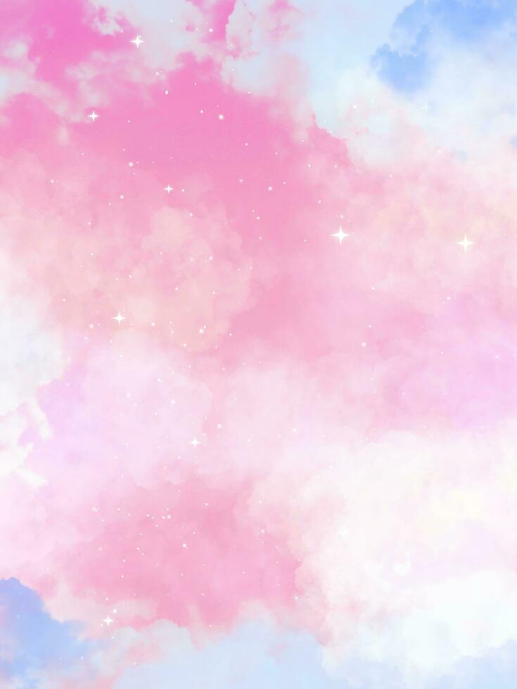 cloud color pink with blue Sky heaven background photo