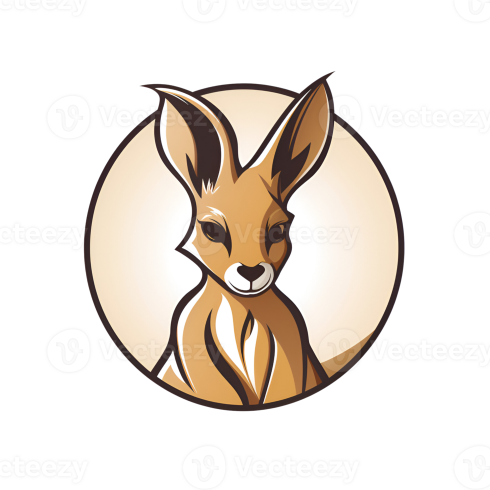 Kangaroo Artistic Style Painting Drawing Illustration No Background Perfect for Print on Demand Merchandise AI Generative png