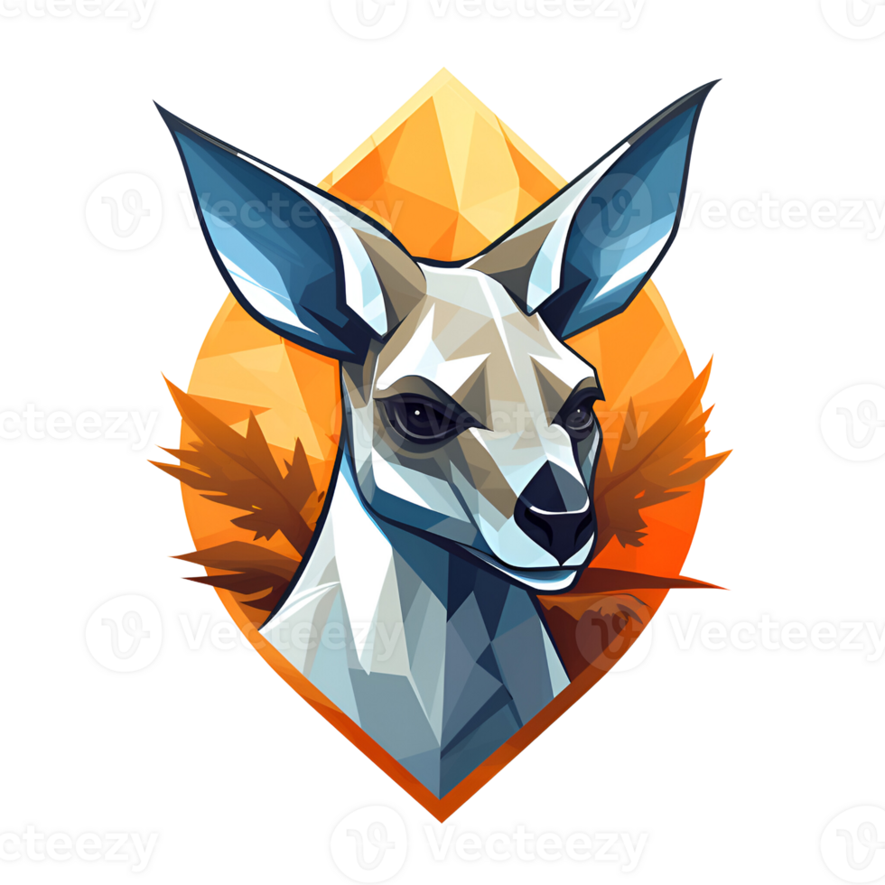 Kangaroo Artistic Style Painting Drawing Illustration No Background Perfect for Print on Demand Merchandise AI Generative png