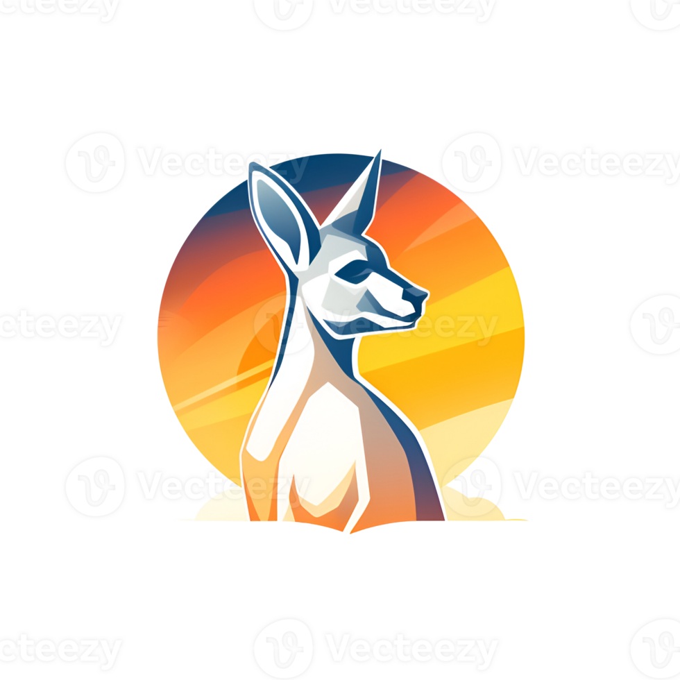 Kangaroo Artistic Style Painting Drawing Illustration No Background Perfect for Print on Demand Merchandise AI Generative png