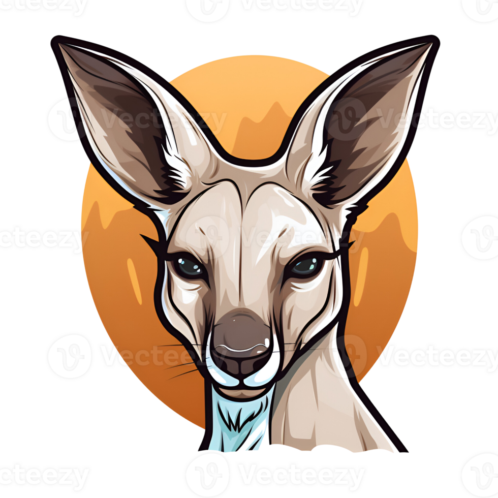 Kangaroo Artistic Style Painting Drawing Illustration No Background Perfect for Print on Demand Merchandise AI Generative png