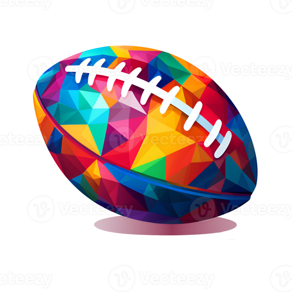 Football Painting Drawing Artistic Style Painting Drawing Logo No Background Perfect for Print on Demand Merchandise AI Generative png