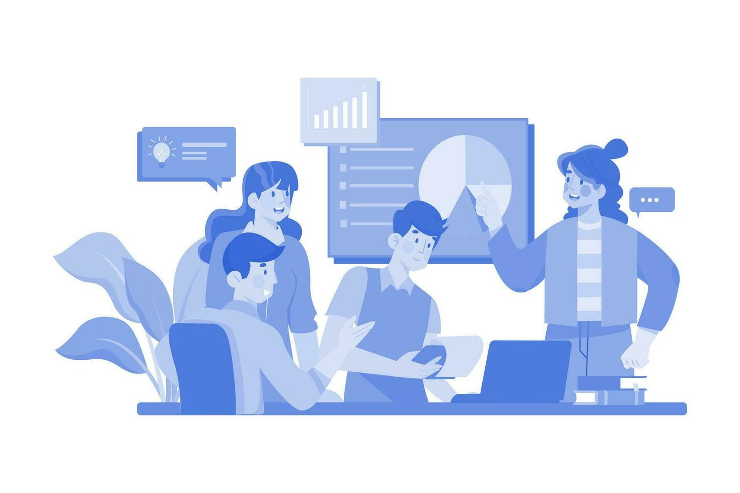 Team Leader Illustration concept on a white background vector