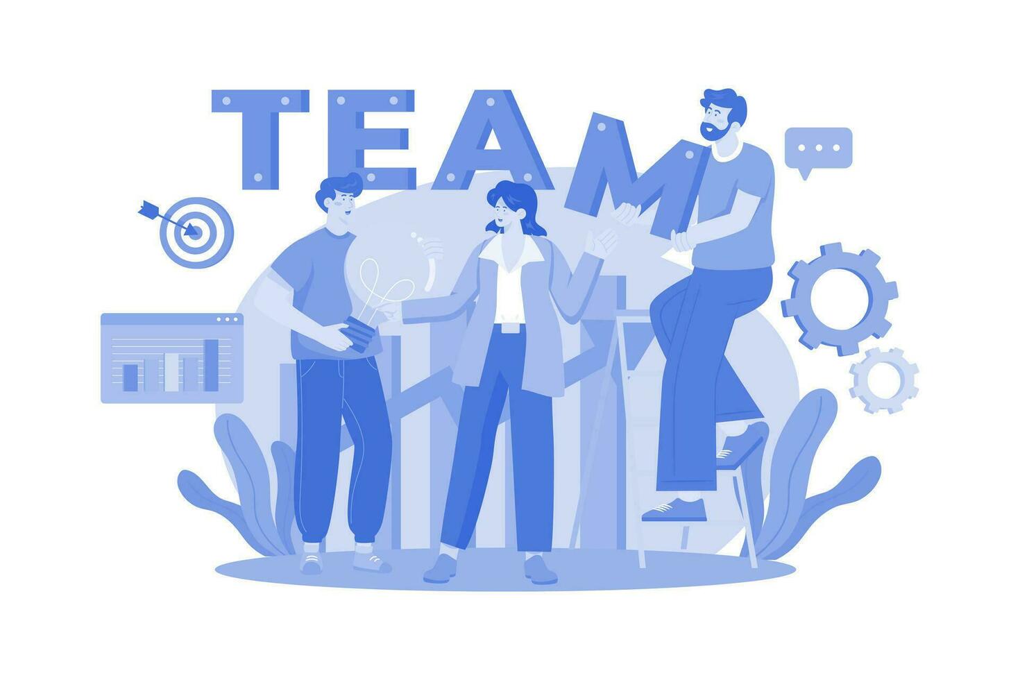 Business People Working Together As A Team vector