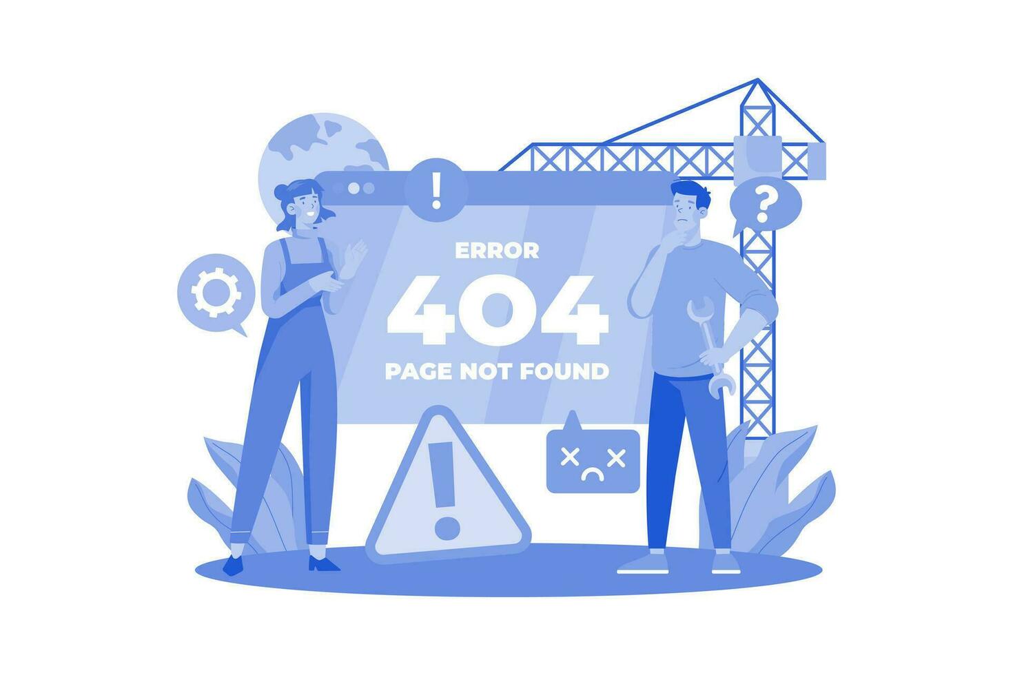 Error 404 Illustration concept on a white background vector