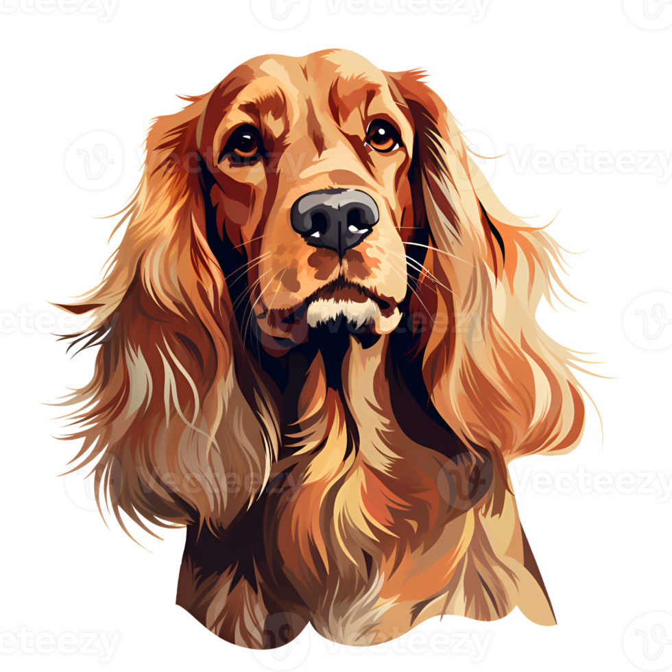 English Springer Spaniel Dog Puppy Artistic Style Painting Drawing Cartoon Style Illustration No Background Perfect for Print On Demand Merchandise AI Generative png