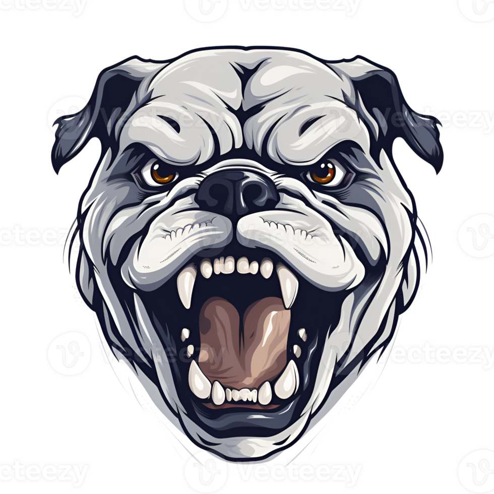 Bulldog Artistic Style Painting Drawing Artwork Dog Puppy No Background Perfect for Print on Demand Merchandise AI Generative png