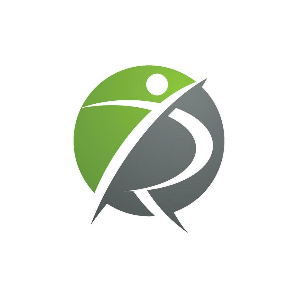 Human character logo sign vector