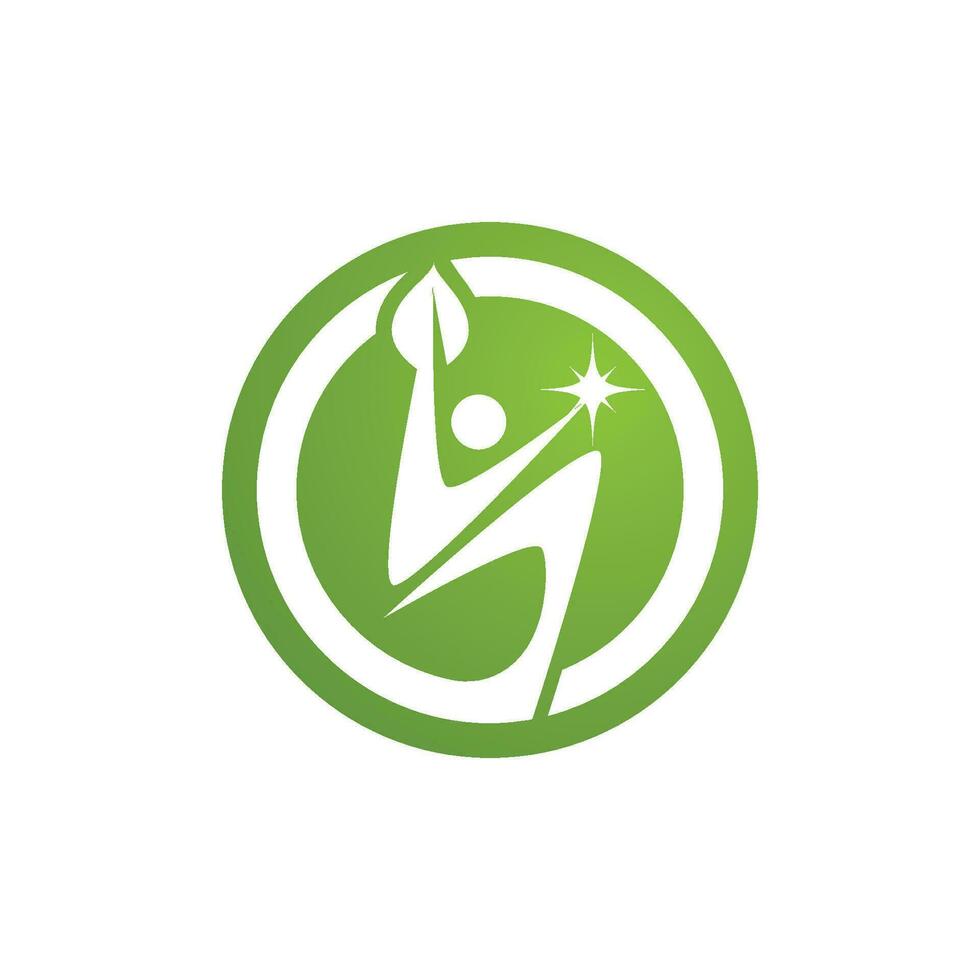 Human character logo sign vector