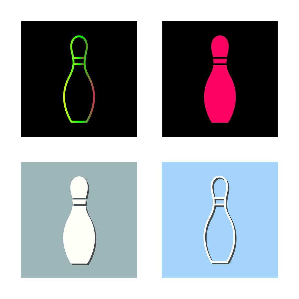 Unique Bowling Pin Vector Icon