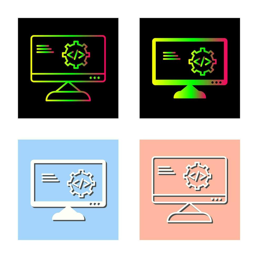 Unique Code Optimization Vector Icon