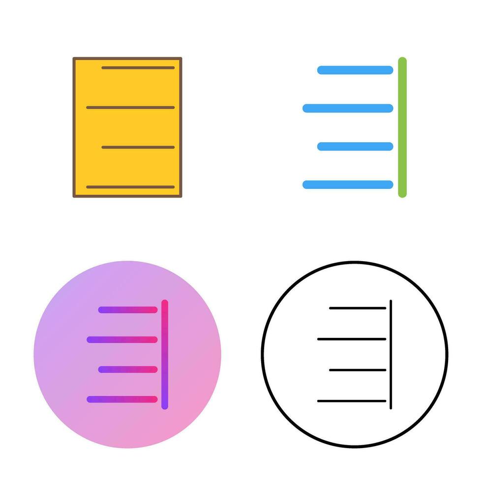 Unique Right Align Vector Icon
