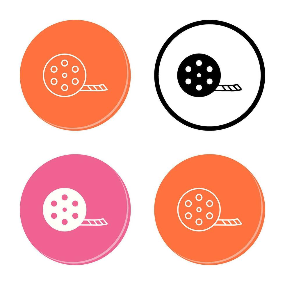 Unique Film Reel Vector Icon