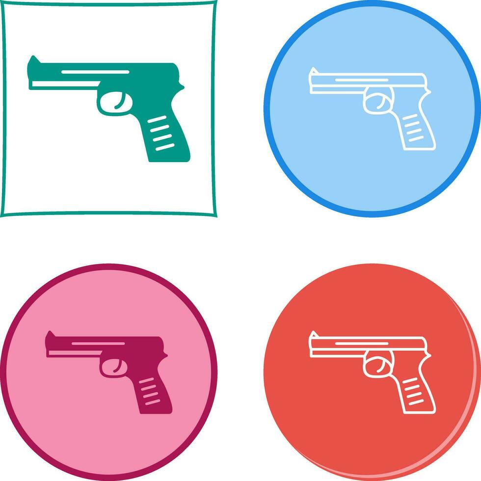 icono de vector de pistola única