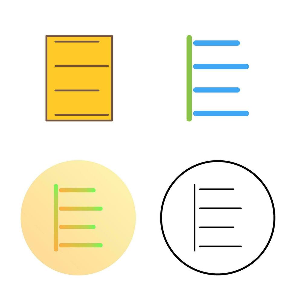 Unique Left Align Vector Icon