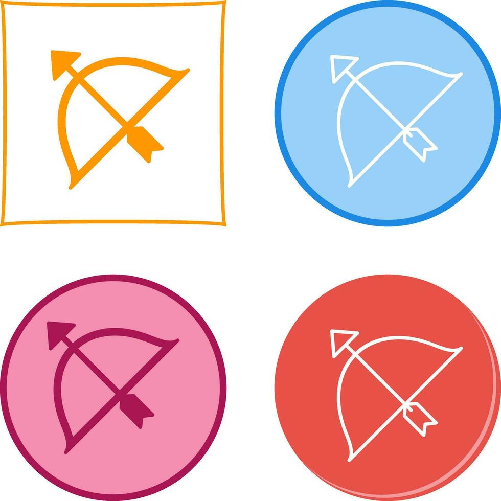 icono de vector de tiro con arco único