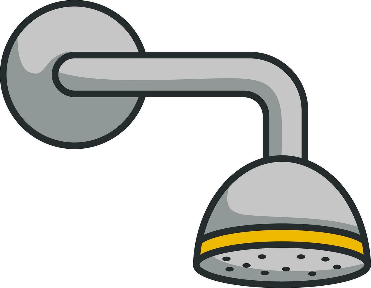 Shower head icon in flat color style. Bathroom hygiene equipment vector