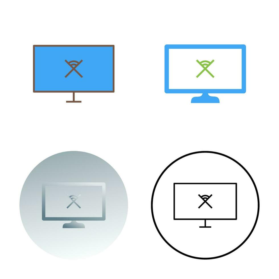 Unique Disconnected Network Vector Icon