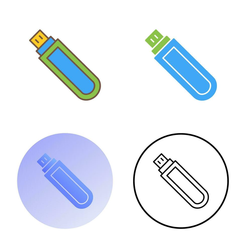 icono de vector de unidad usb único