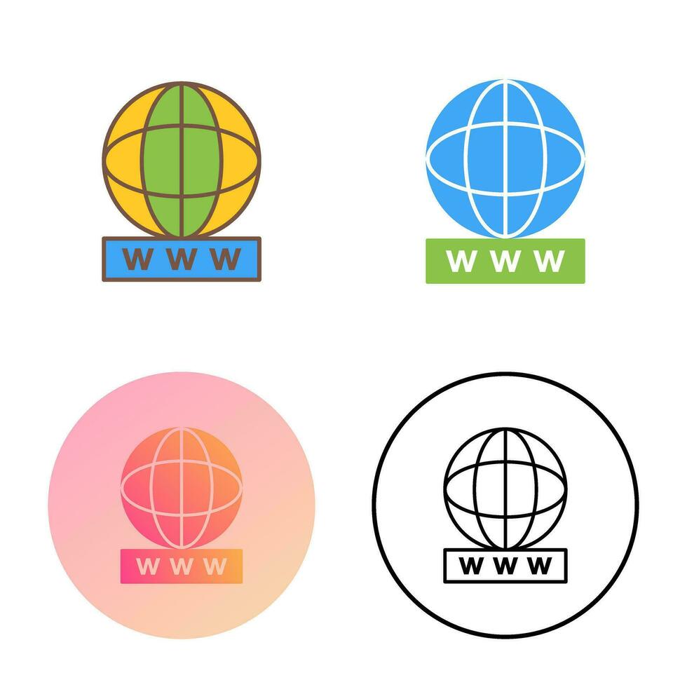 Unique World Wide Web Vector Icon