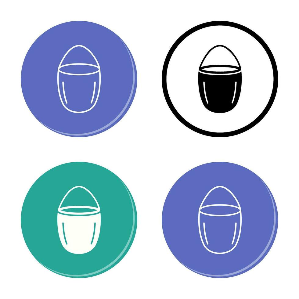 Unique Water Bucket Vector Icon