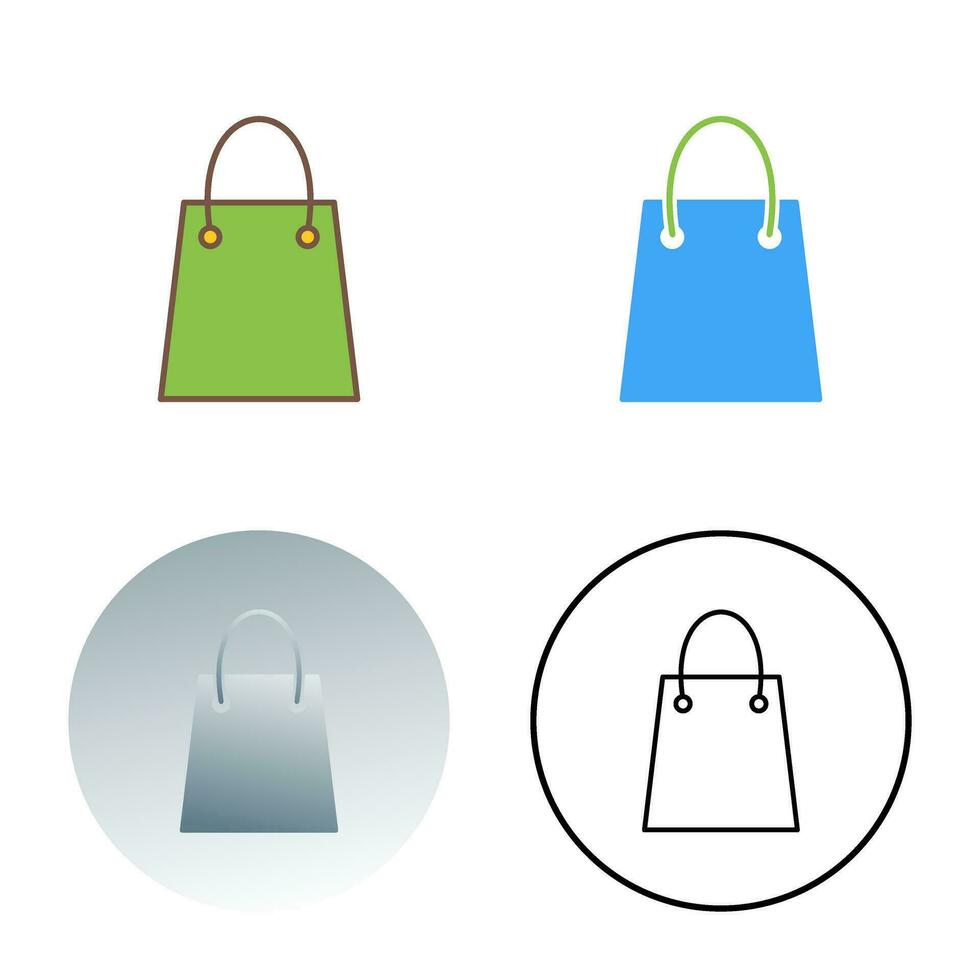 icono de vector de bolsa de compras única