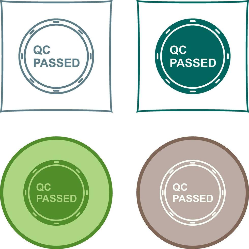 Unique QC Passed Vector Icon