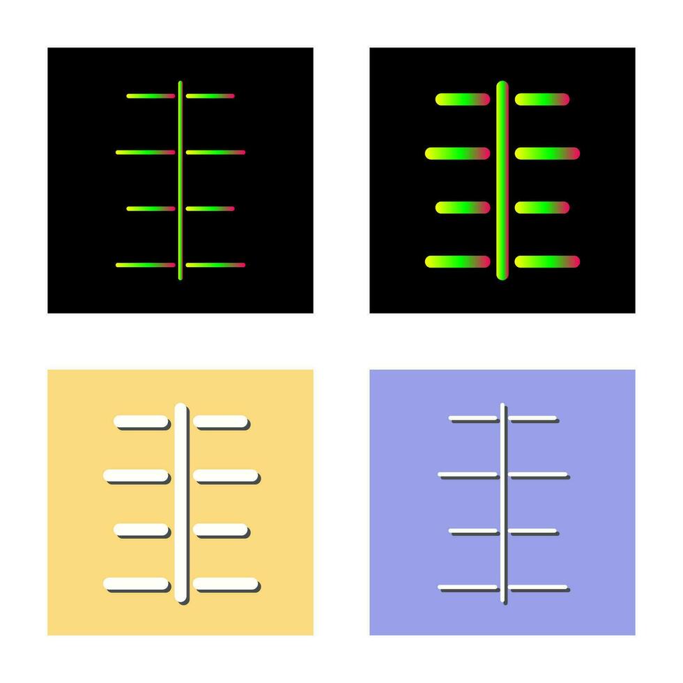 icono de vector de alineación de centro único