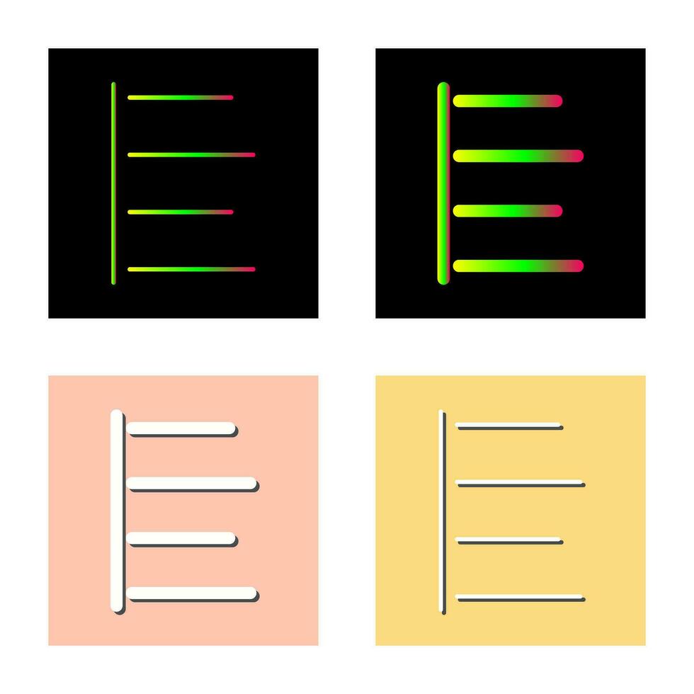 Unique Left Align Vector Icon