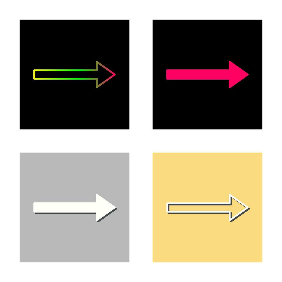 icono de vector de flecha derecha único