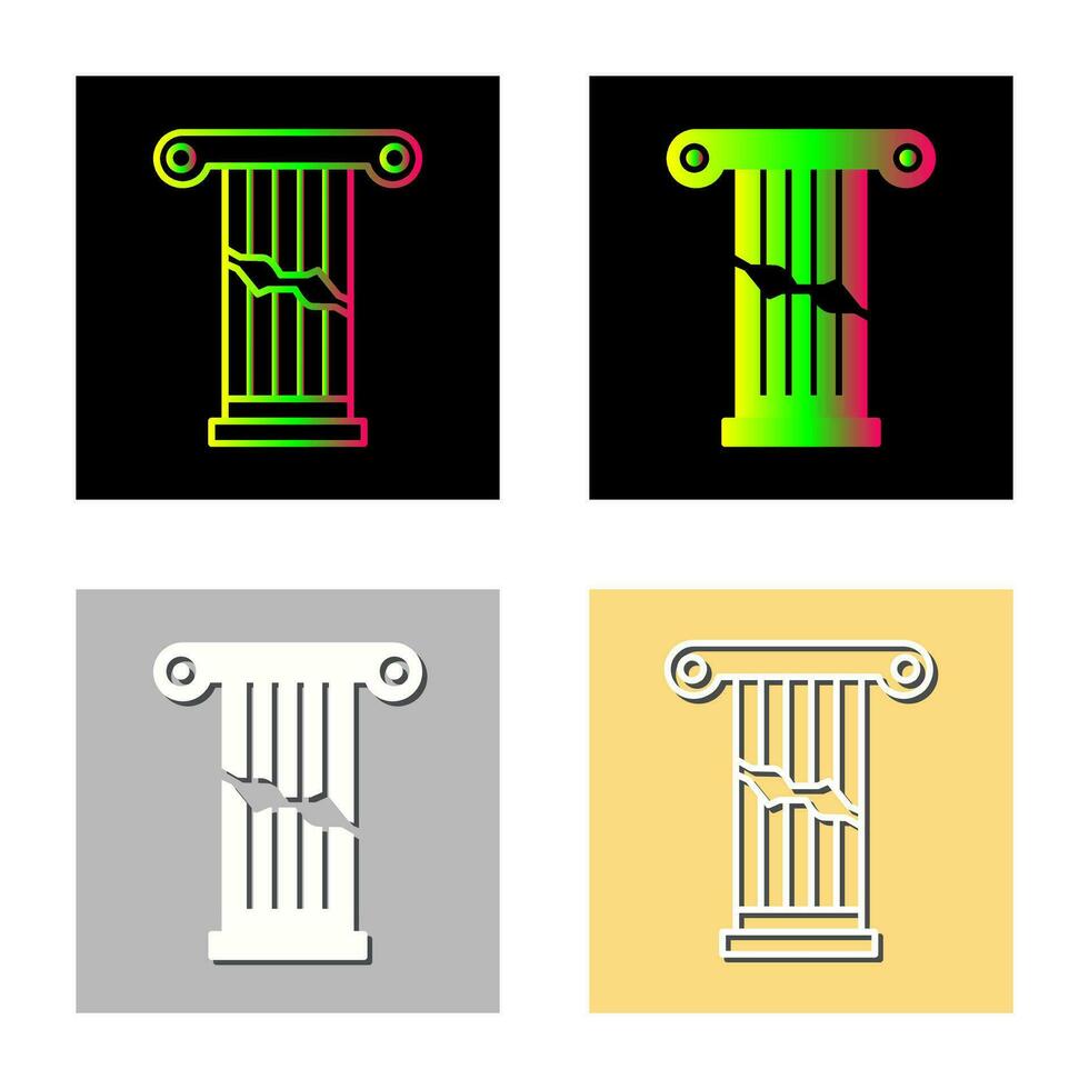 Broken Pillar Vector Icon