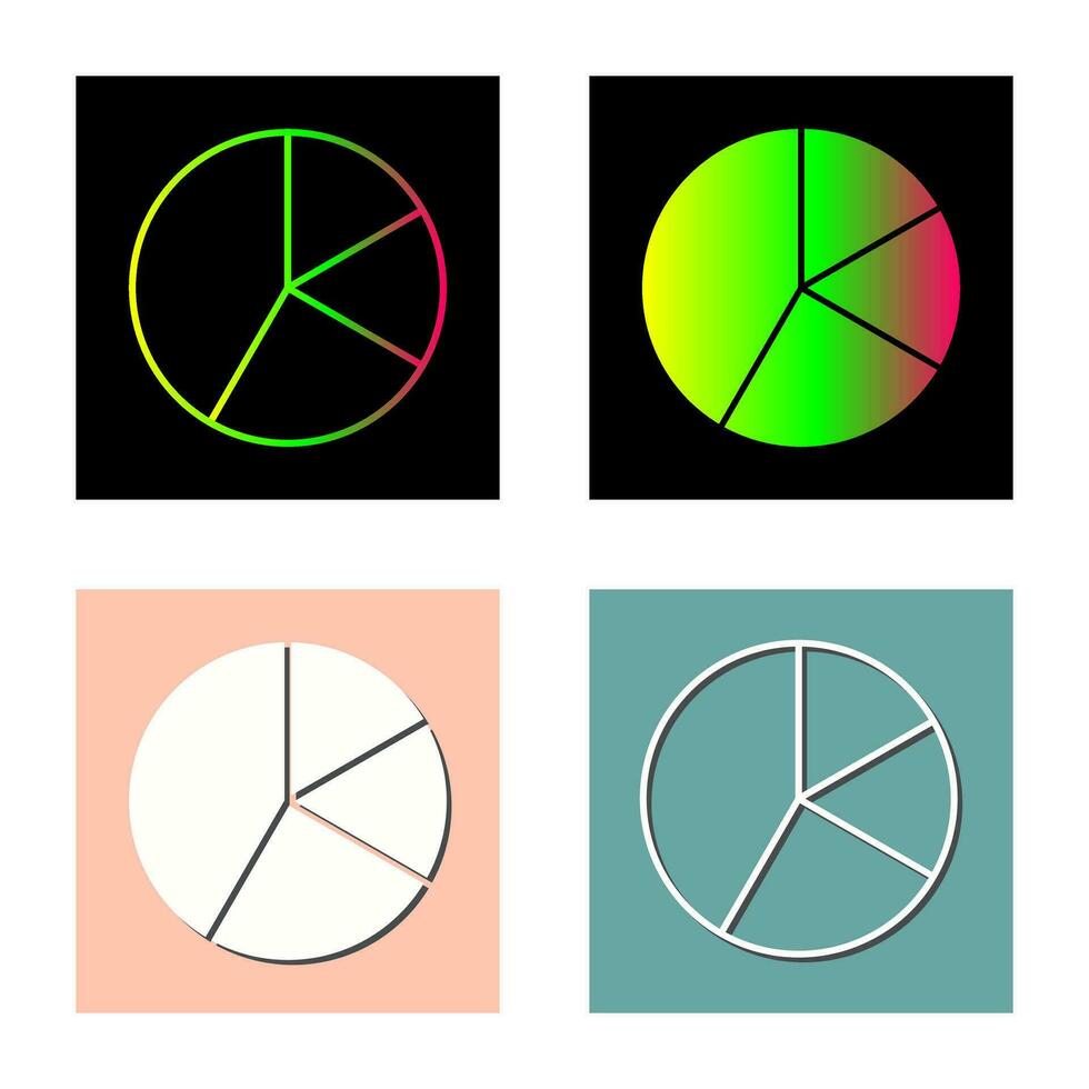 icono de vector de gráfico circular
