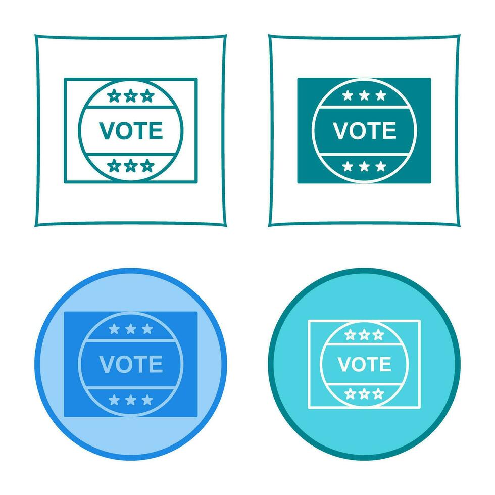 Vote Sticker Vector Icon