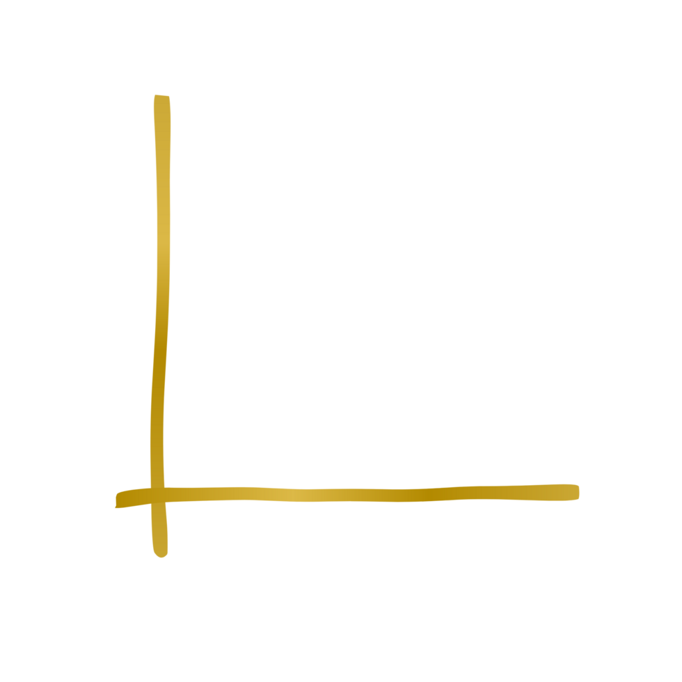 Gold line corner png