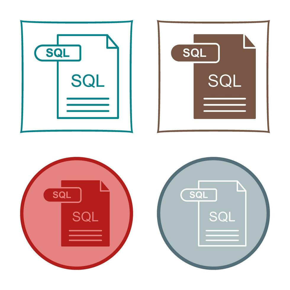 icono de vector de sql