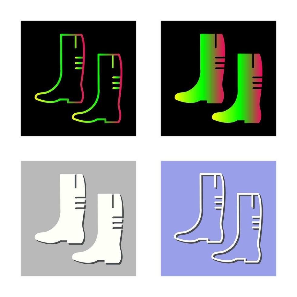 icono de vector de botas de jardinería