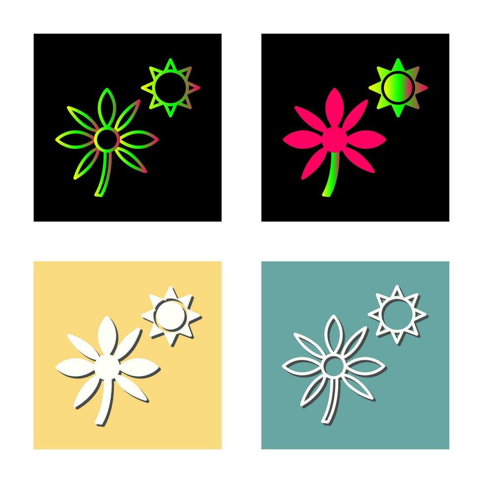 Flower in sunlight Vector Icon