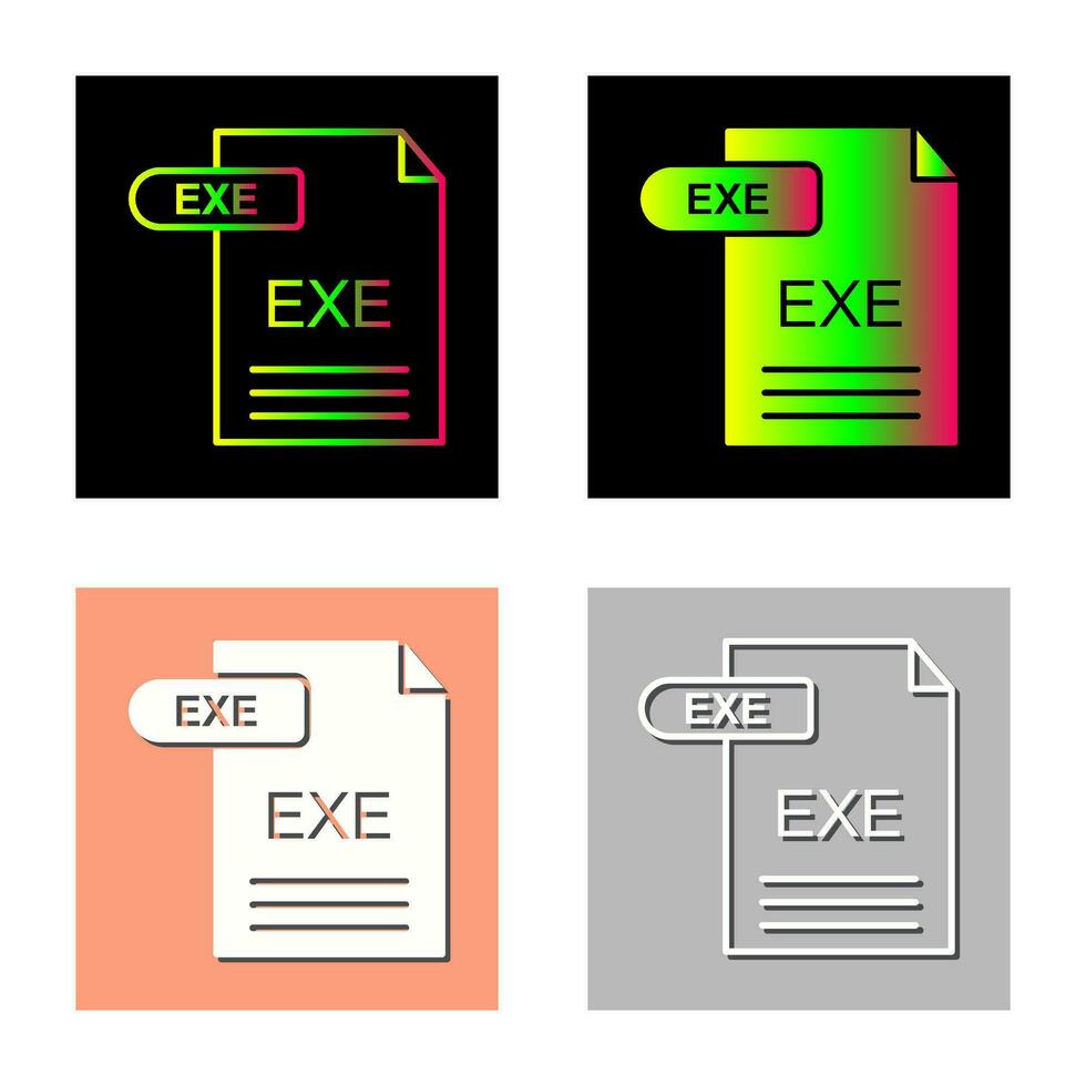 icono de vector exe