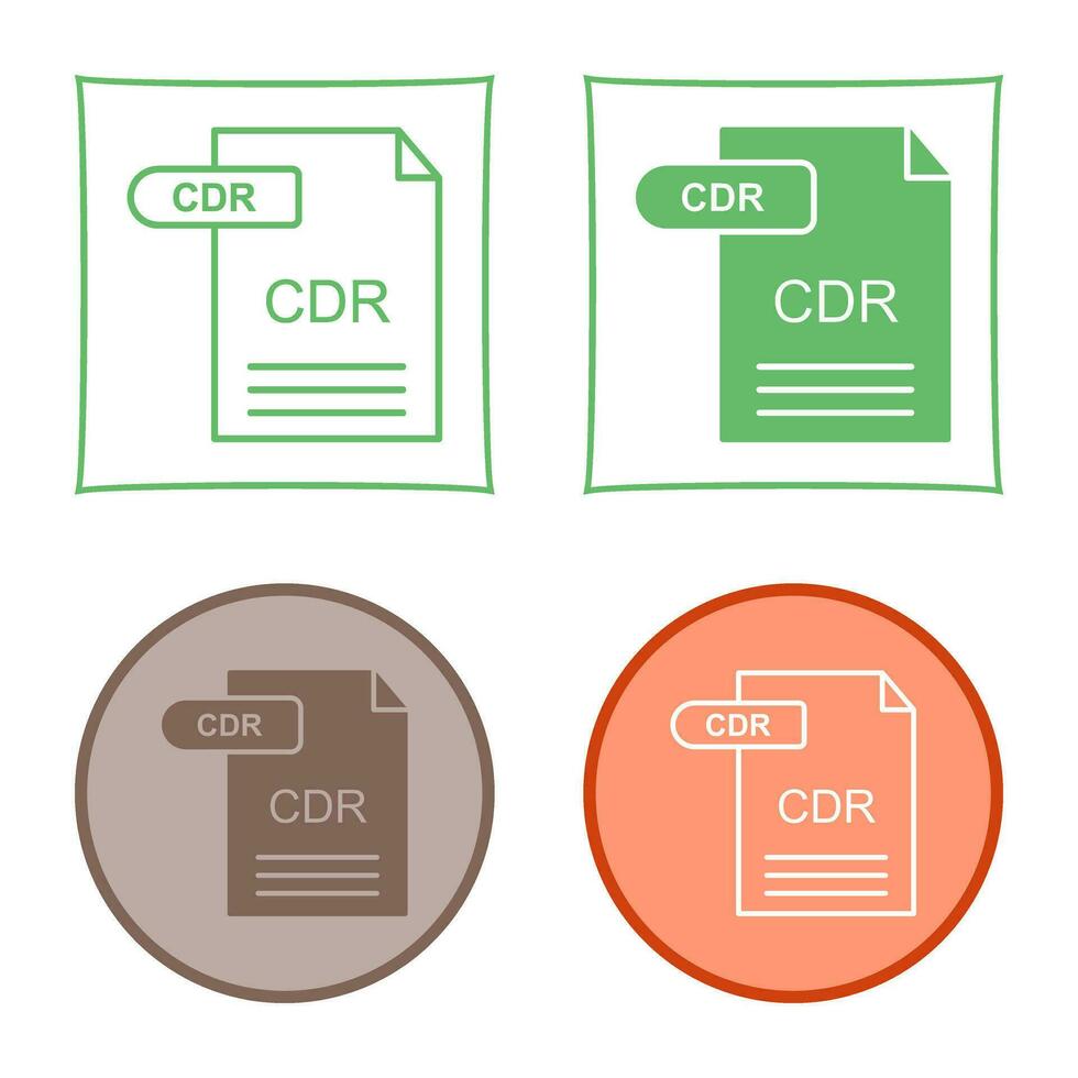 icono de vector de cdr